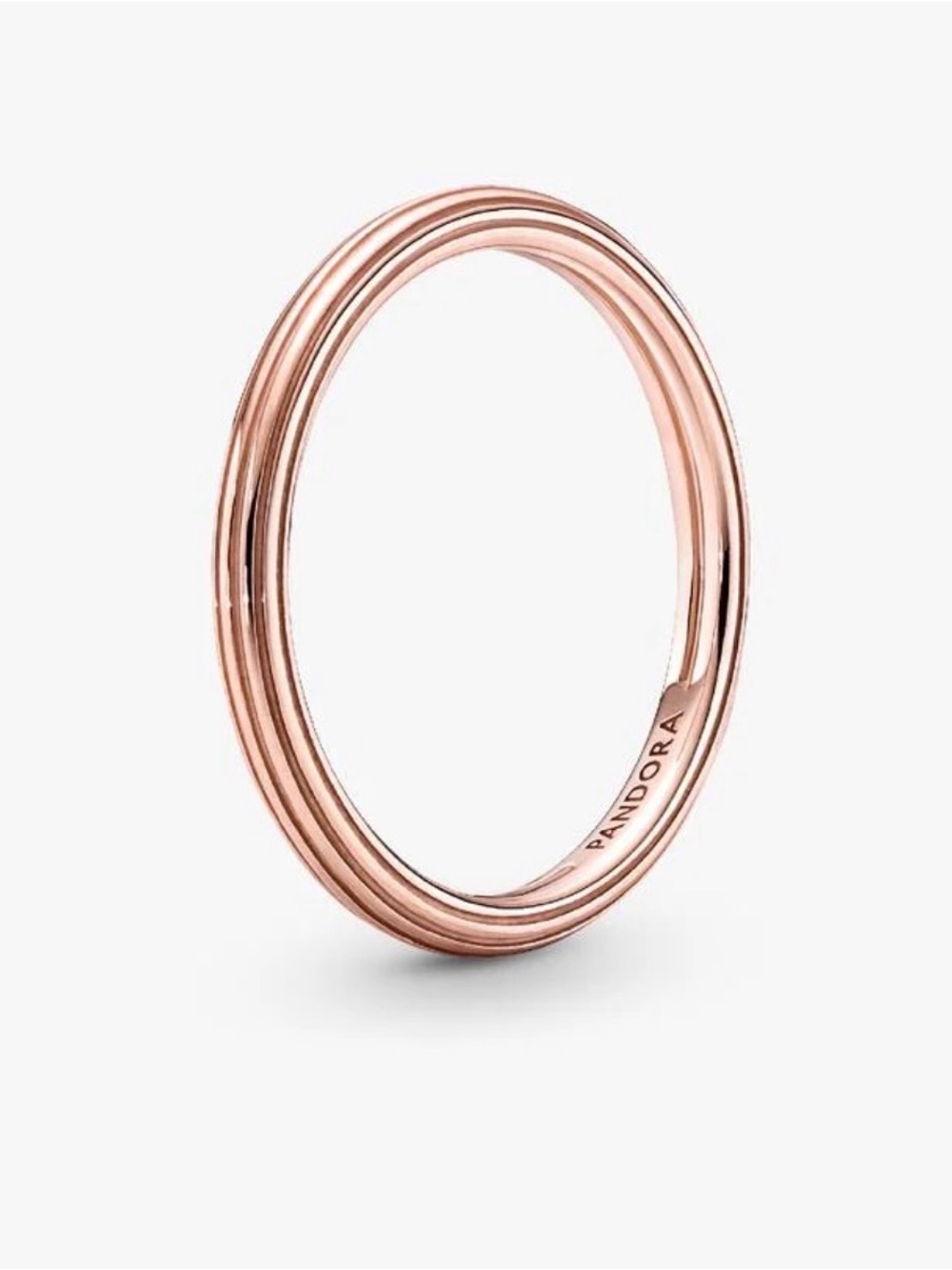 Pandora Rose-Tone Band Ring